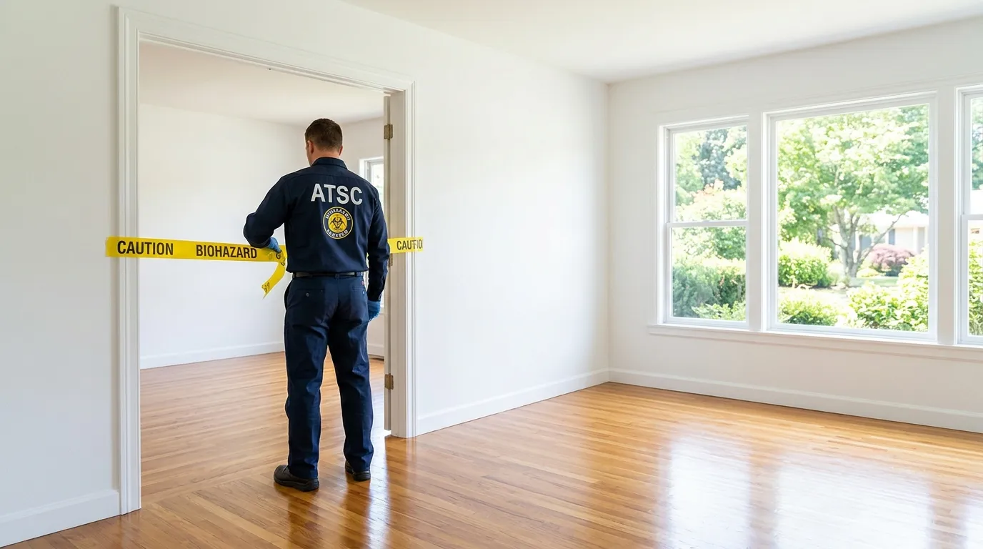 Certified biohazard cleanup crew performing Decomposition Cleanup in Inverness